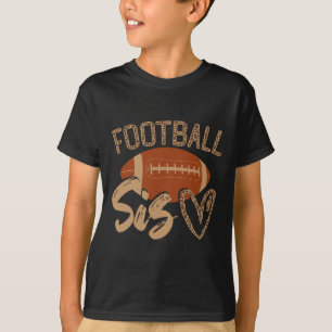 Camiseta Traje a juego de hermana de fútbol leopardo famili