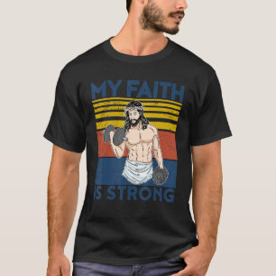 Camiseta Traje de atleta cristiano entrenamiento Gym Faith 
