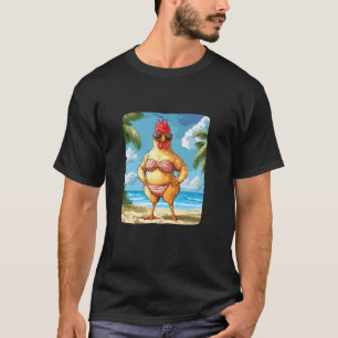 Camiseta Traje de baño bikini de playa con este divertido t