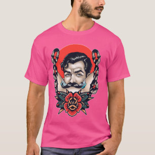 Camiseta Traje de bigote divertido bigote de barbero divert