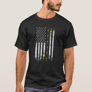 Camiseta Traje de cangrejo de Mardi Gras de bandera america