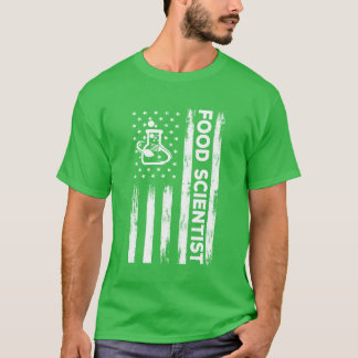 Camiseta Traje de científico de alimentos de la bandera de
