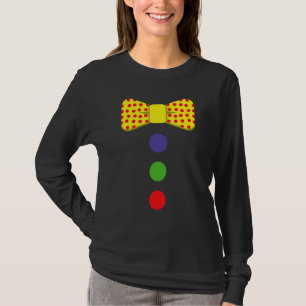 Camiseta Traje de corbata de payaso Circo Arcoíris Hallowee