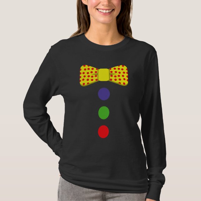 Camiseta Traje de corbata de payaso Circo Arcoíris Hallowee (Anverso)