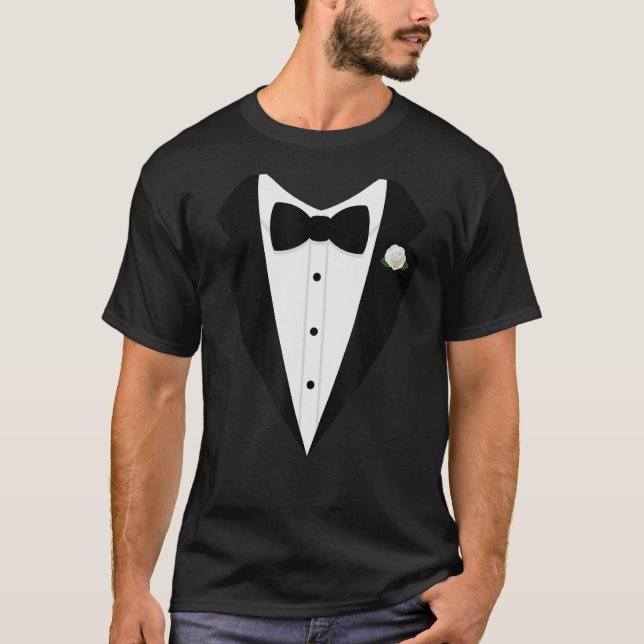 Camiseta Traje de corbata de remolque de Tuxedo (Anverso)