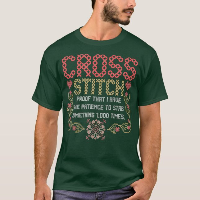 Camiseta Traje de coser divertida para el estirado cruzado (Anverso)