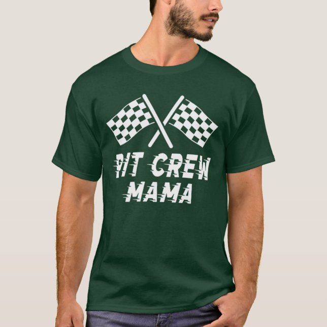 Camiseta Traje de cumpleaños de Mama Pit Crew para parte de (Anverso)