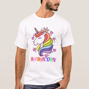 Camiseta Traje de cumpleaños de mamacorn unicornio lindo Ar