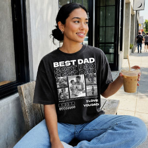Camiseta Traje de día del padre Mejor papá del mundo Fotos 