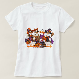 Camiseta Traje de escuadrón de gansos de Halloween brujas e