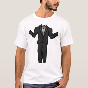 Camiseta Traje de esmoquin gris oscuro de dibujos animados