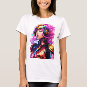 Camiseta Traje de espacio estrecho usado por una mujer