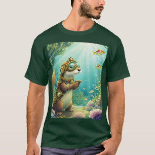 Camiseta Traje de fantasía de nutria linda steampunk