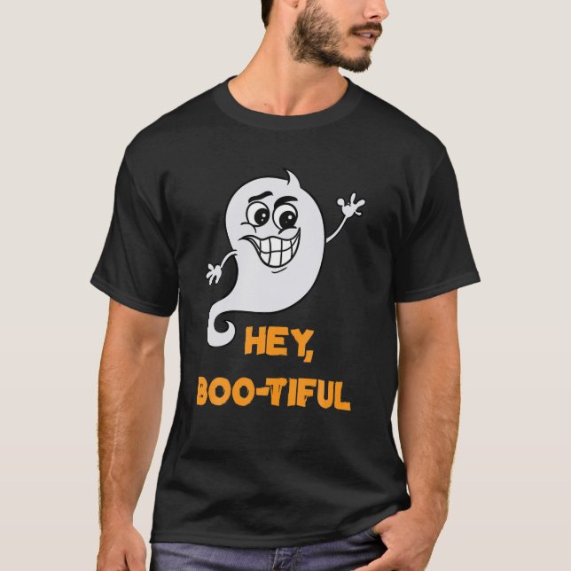 Camiseta Traje De Fantasma De Tejido Para Halloween Par (Anverso)