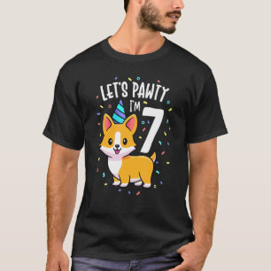 Camiseta Traje de fiesta de cumpleaños número 7 para perro
