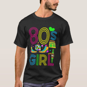 Camiseta Traje de fiesta temática de moda de chica de los 8