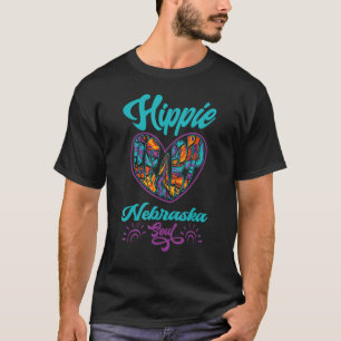 Camiseta Traje De Gitano Para Mujer Hippie Corazón Nebraska