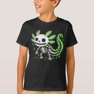 Camiseta Traje de Halloween de esqueleto de ajolote para ni