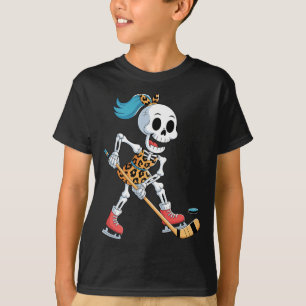Camiseta Traje de Halloween de hockey sobre hielo esqueleto