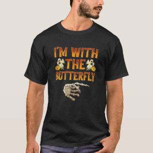 Camiseta Traje de Halloween de mujer 'Estoy con la mariposa