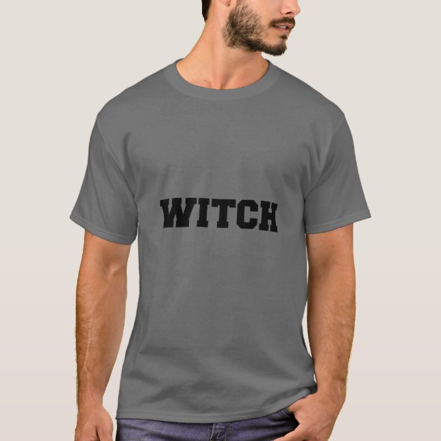 Camiseta Traje de Halloween de Palabra Bruja (Anverso)
