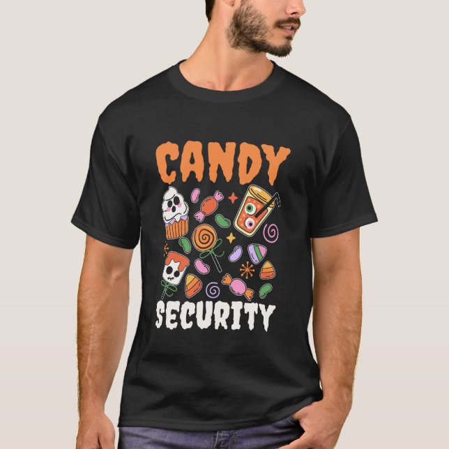 Camiseta Traje de Halloween de Protección de Seguridad de C (Anverso)