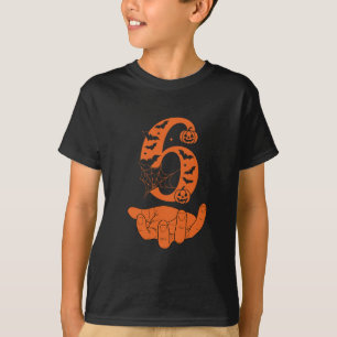 Camiseta Traje de Halloween Número 6 Coincidente 67 Meme Ho