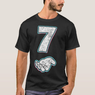 Camiseta Traje de Halloween Número 7 Coincidente 67 Meme Ho