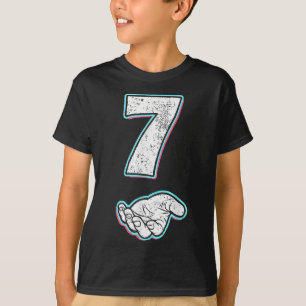 Camiseta Traje de Halloween Número 7 Coincidente 67 Meme Ho