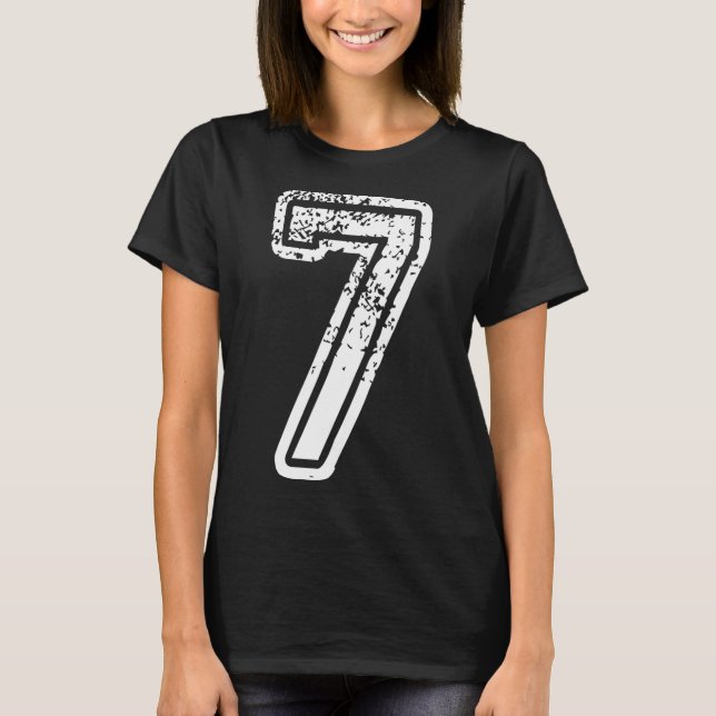 Camiseta Traje de Halloween Número 7 Coincidente 67 Meme Ho (Anverso)