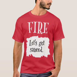 Camiseta Traje de Halloweenaco de paquete caliente de fuego