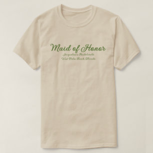 Camiseta Traje de honor para el partido de la boda verde Be