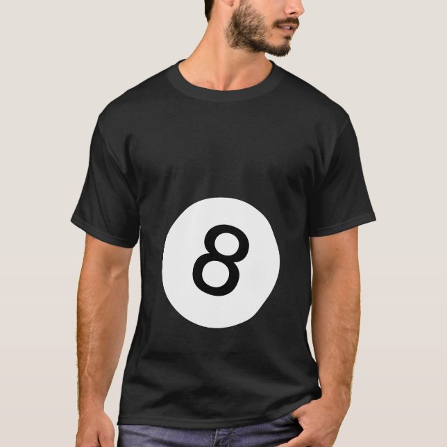 Camiseta Traje de la piscina de 8 billares de la bola (Anverso)