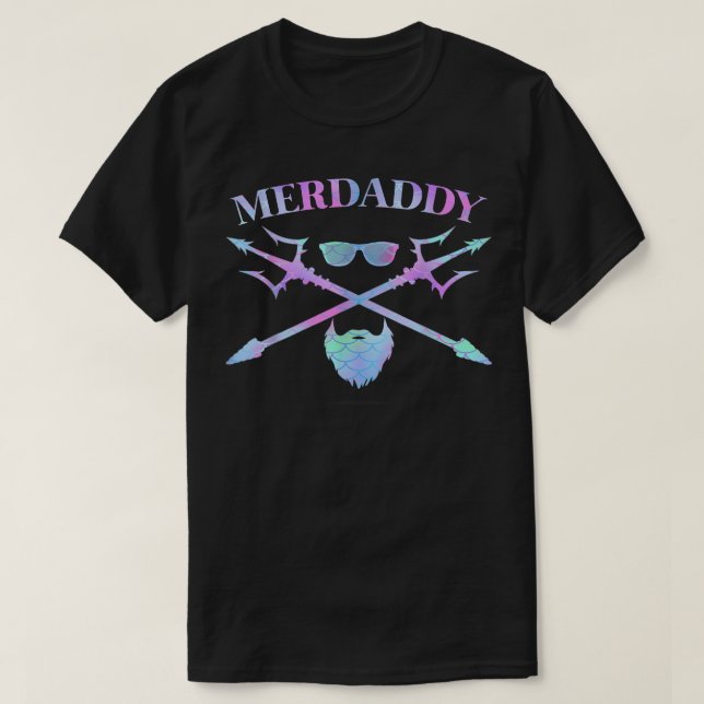Camiseta Traje de Merdad Daddy Seguridad Merman Merdad Papá (Diseño del anverso)