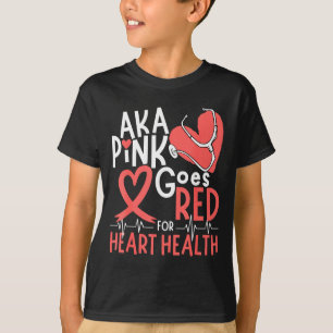Camiseta Traje de mujer Aka rosa se vuelve rojo para la sal