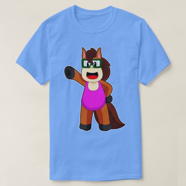 Camiseta Traje de natación para caballos (Diseño del anverso)