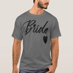 Camiseta Traje de novia blanca con corazón para soltera