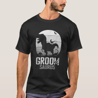 Camiseta Traje de novio dinosaurio Groomsaurus Saurus Boda