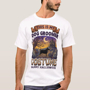 Camiseta Traje de peluquero de perro Feliz Halloween Siluet