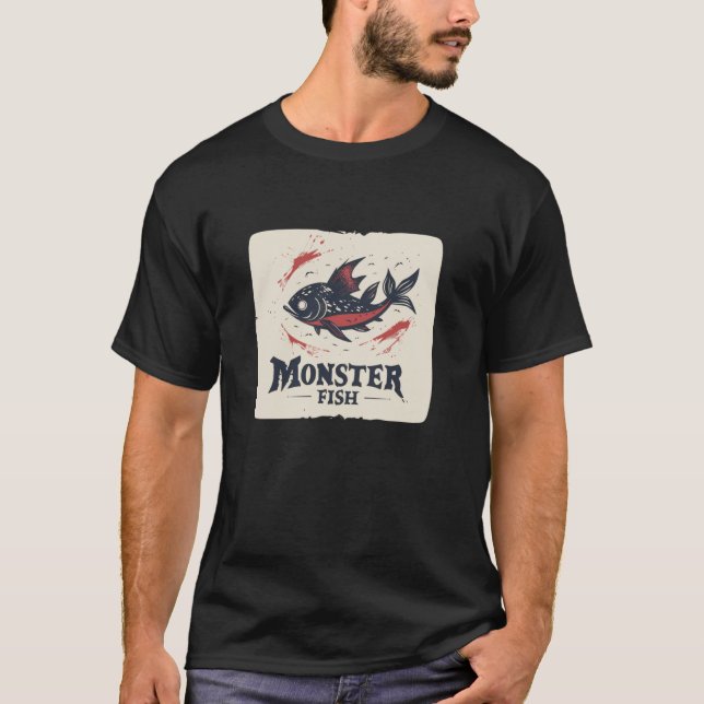 Camiseta Traje de pez monstruo pequeño (Anverso)
