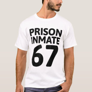 Camiseta Traje de preso 67 meme de Halloween cárcel Priso