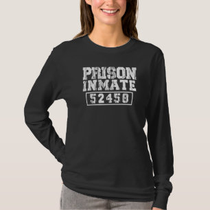 Camiseta Traje de preso de Halloween para hombres y mujeres