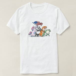 Camiseta Traje de rana izando la bandera