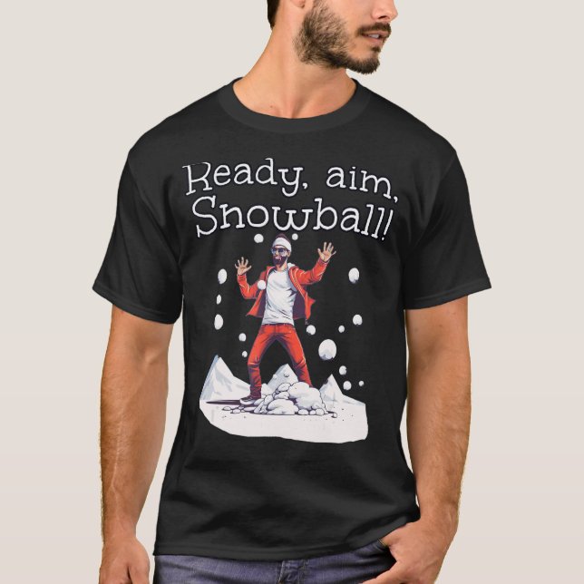 Camiseta Traje de Snowballer listo para apuntar con bolas d (Anverso)