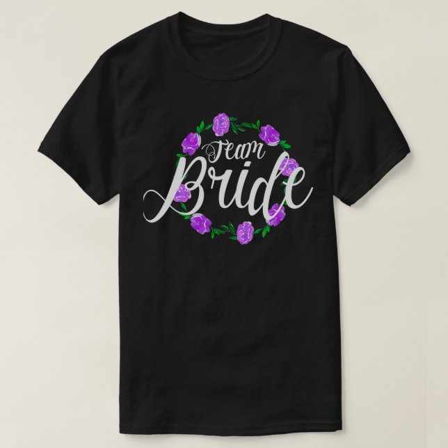 Camiseta Traje de soltera de la novia del equipo de boda (Diseño del anverso)