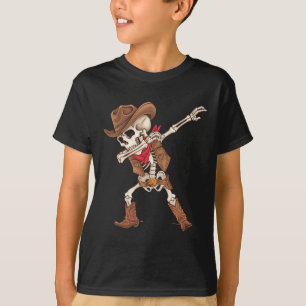 Camiseta Traje de vaquero esqueleto de Halloween para niños