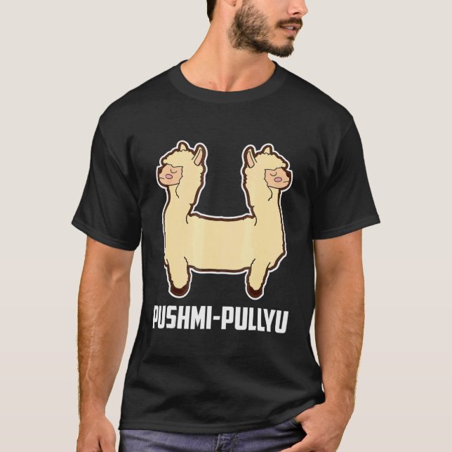 Camiseta Traje de yoga de alpaca llama Me gusta Pushmi Pull (Anverso)