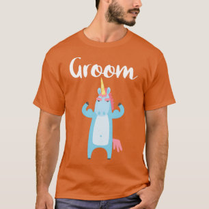 Camiseta Traje divertido de unicornio para el novio, fiesta
