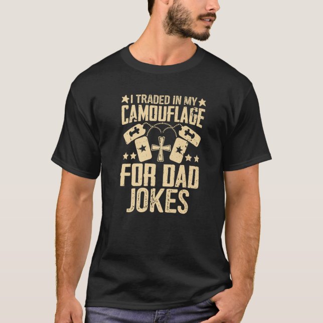 Camiseta Traje en mi camuflaje para papá Chistes (Anverso)
