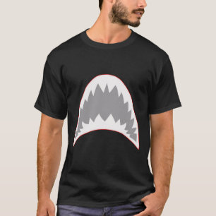 Camiseta Traje Fácil De Boca De Tiburón Para Halloween Pa